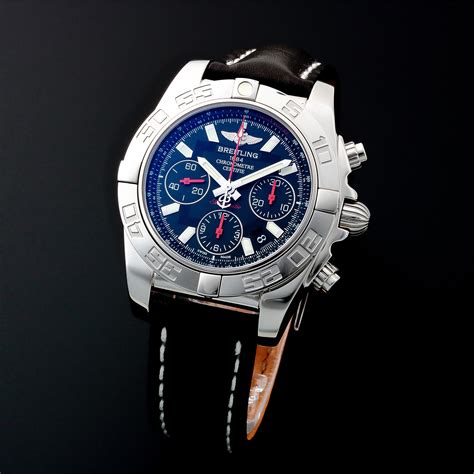 breitling black chronograph 100m|breitling chronometre automatic.